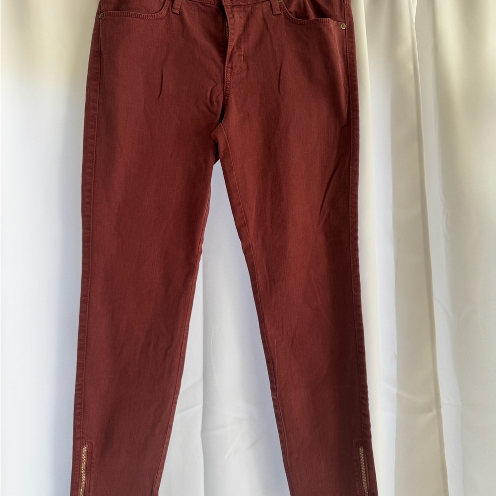 Just Black Women's Deep Red Skinny Jeans